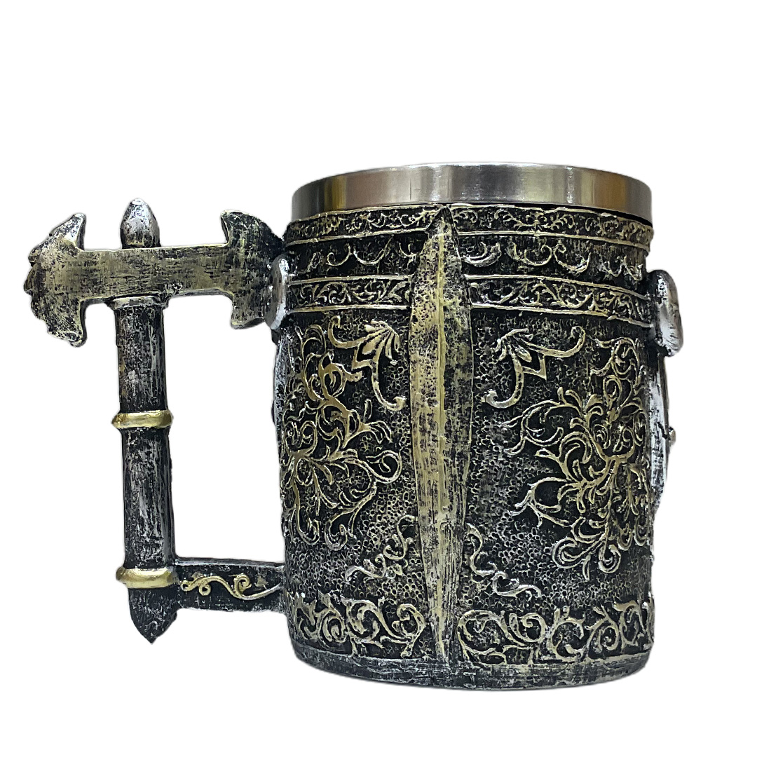 Stainless Steel Skull Coffee Mug Viking Skull Beer Mugs Gift for Men Gifts - Image 2