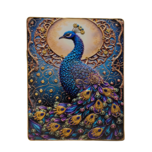 Premium Peacock Wrapped Canvas Painting –