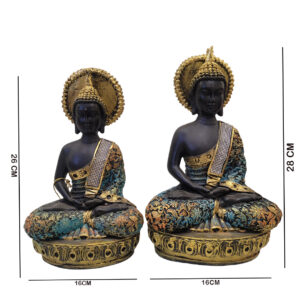 Lord Buddha Sitting Figurine Pack Of - 2