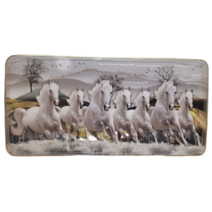 7 Horse Vastu UV Textured Multi Effect MDF Framed Home Decorative Gift Item Wall Painting 23 H Inch x 47L Inch Paintings