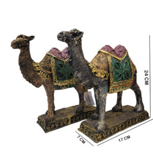 Camel Animal Statue Cute Durable Camel Figurine for Fireplace Bedroom Office Blue | 2 Camel Animal Statue
