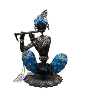 Metal Handpainted Decorative Musician Tlight Showpiece | Decorative Candle Holder | Ideal for Home Decor, Drawing Room, Bedroom | Multicolor