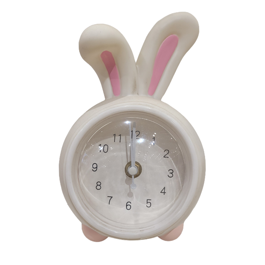 Little Rabbit With Clock LICHTS Nordic Style Cute Rabbit Shaped Alarm Clock. - Mr. Talk Print O Gift