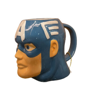 Superhero 3D Ceramic Tea Coffee Mug Cute, Stylish, Large, Popular, Anime Goods, (Captain America)