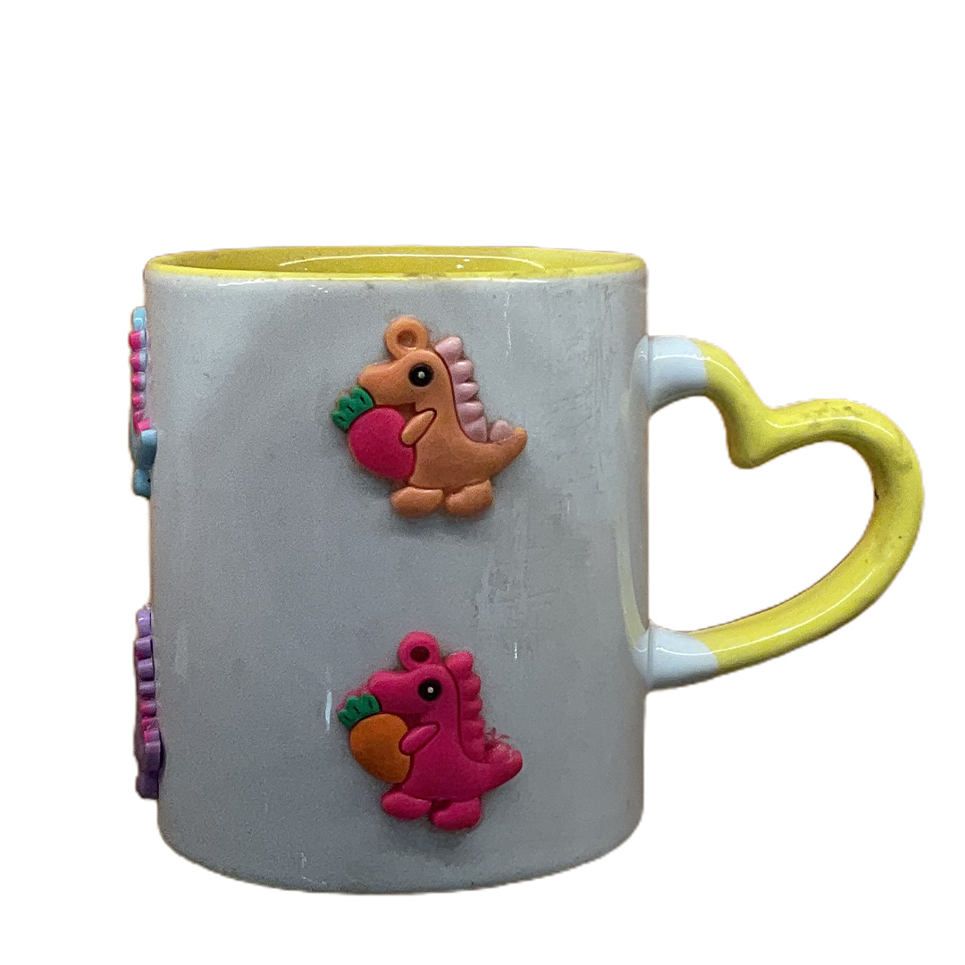 Ceramic Coffee Mug with Dinosaur-Shaped Lid