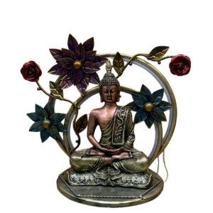 Premium Buddha Statue, Brass Gold Finish, Elegant Seated Pose Home & Garden Decor Accent | Spiritual Showpiece for Living Room, Office, & Meditation
