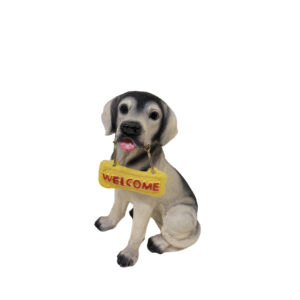 Welcome Dog Statue Figurine