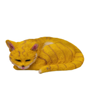 Sleeping Cat Decor Statue